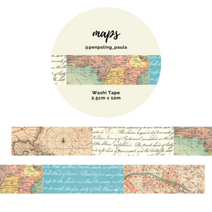 Maps - Washi Tape