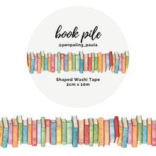 Lade das Bild in den Galerie-Viewer, Book Pile - SHAPED Washi Tape