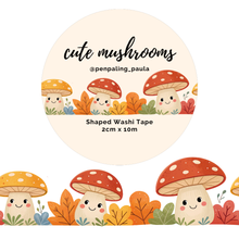 Lade das Bild in den Galerie-Viewer, Cute Mushrooms - SHAPED Washi Tape