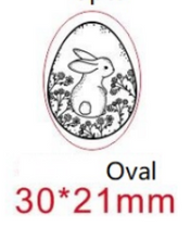 Lade das Bild in den Galerie-Viewer, Hase im Ei - Wachssiegel - Oval