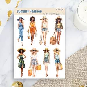 Summer Fashion  - Sticker Sheet