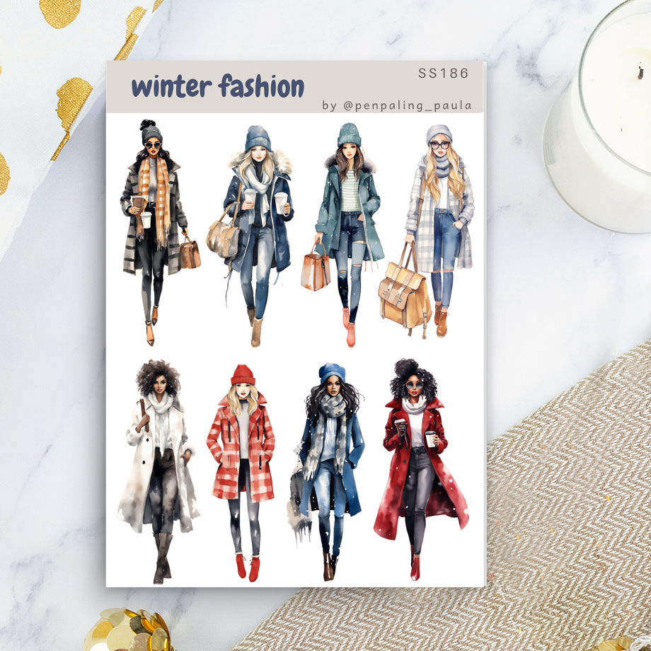 Winter Fashion  - Sticker Sheet