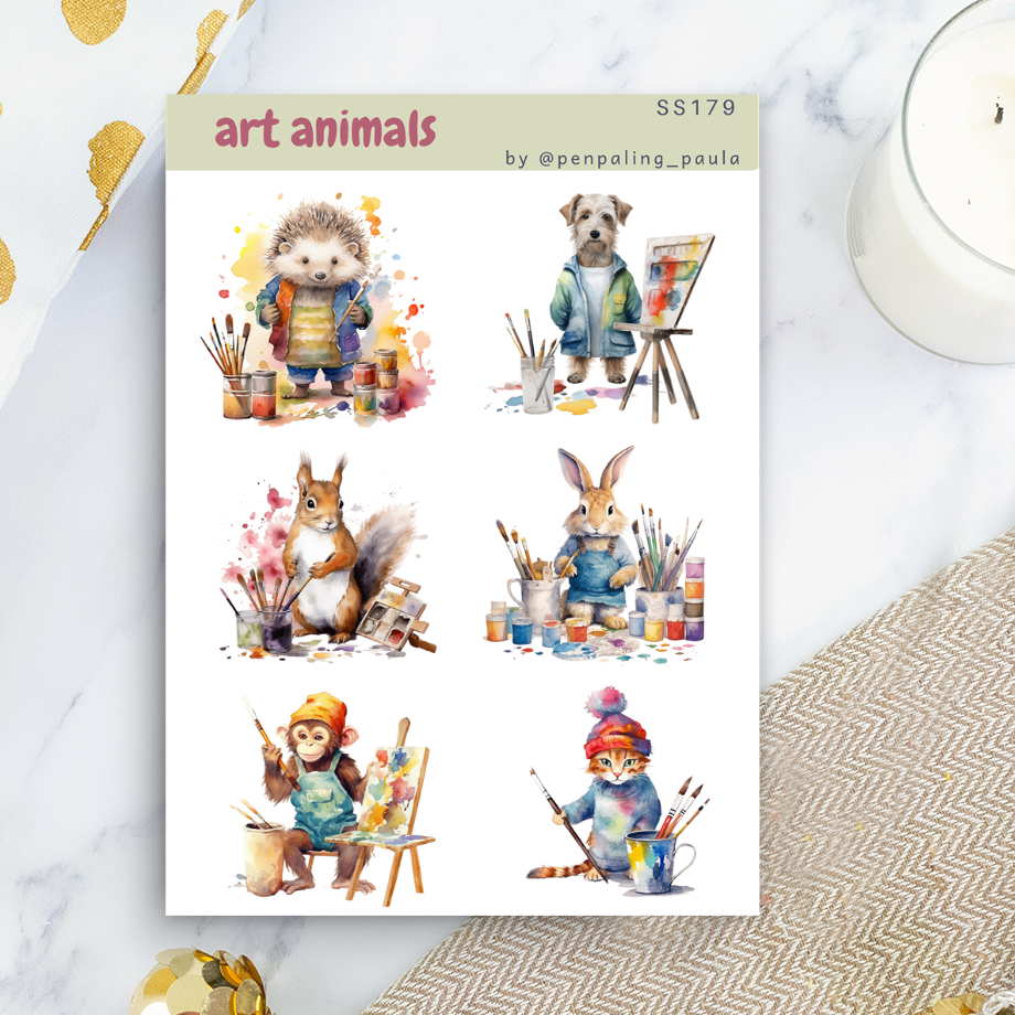 Art Animals - Sticker Sheet