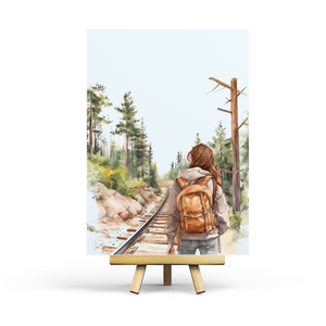 Train Tracks - Postcard