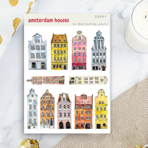 Amsterdam Houses - Sticker Sheet