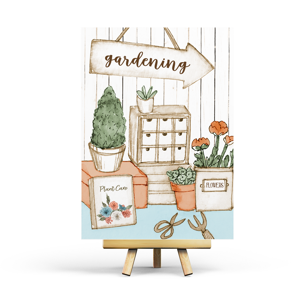 Gardening - Postcard