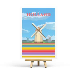 Holland - Retro Travel Postcard