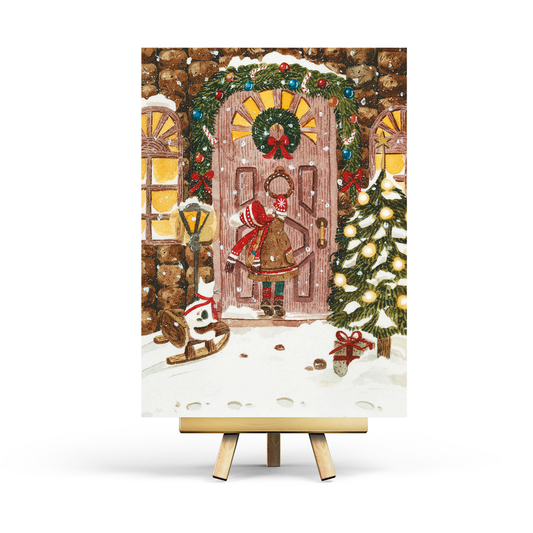 Christmas Door - Postcard