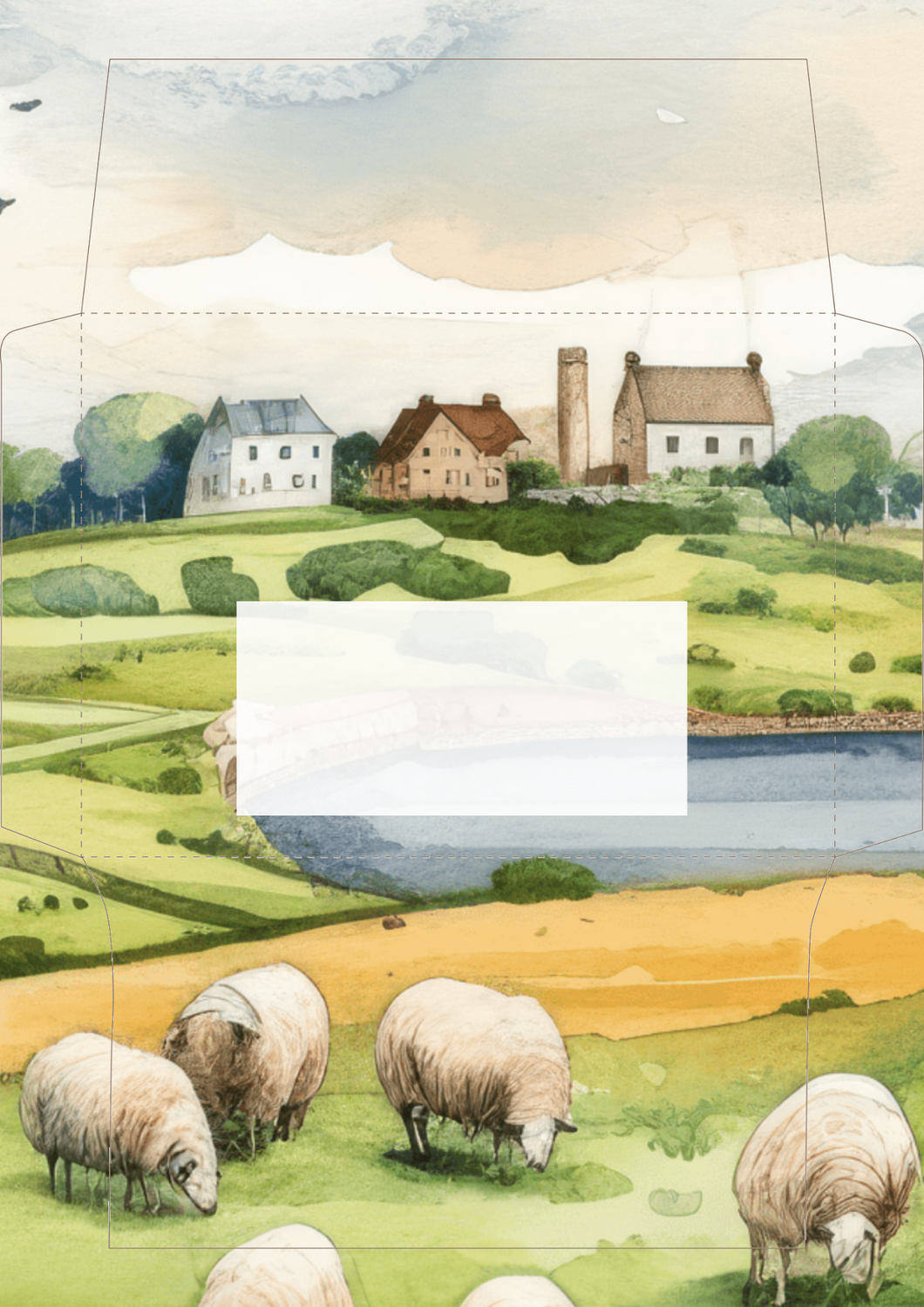 Irish Sheeps Printable Stationery