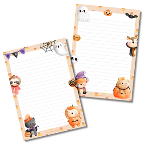 Halloween Animals - Letter Pad