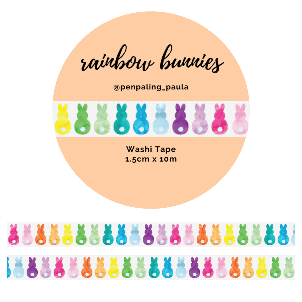 Rainbow Bunnies - Washi Tape