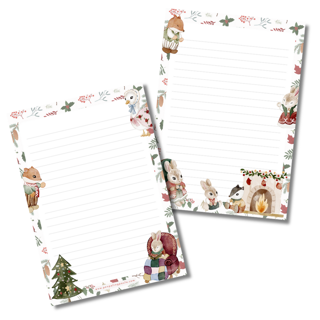 Christmas Animals - Letter Pad