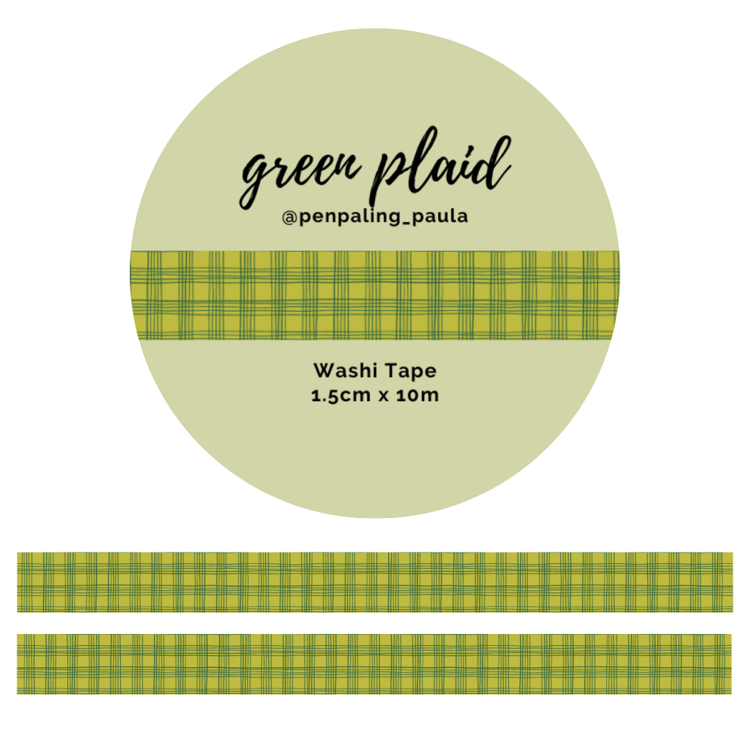 Green Plaid - Washi Tape