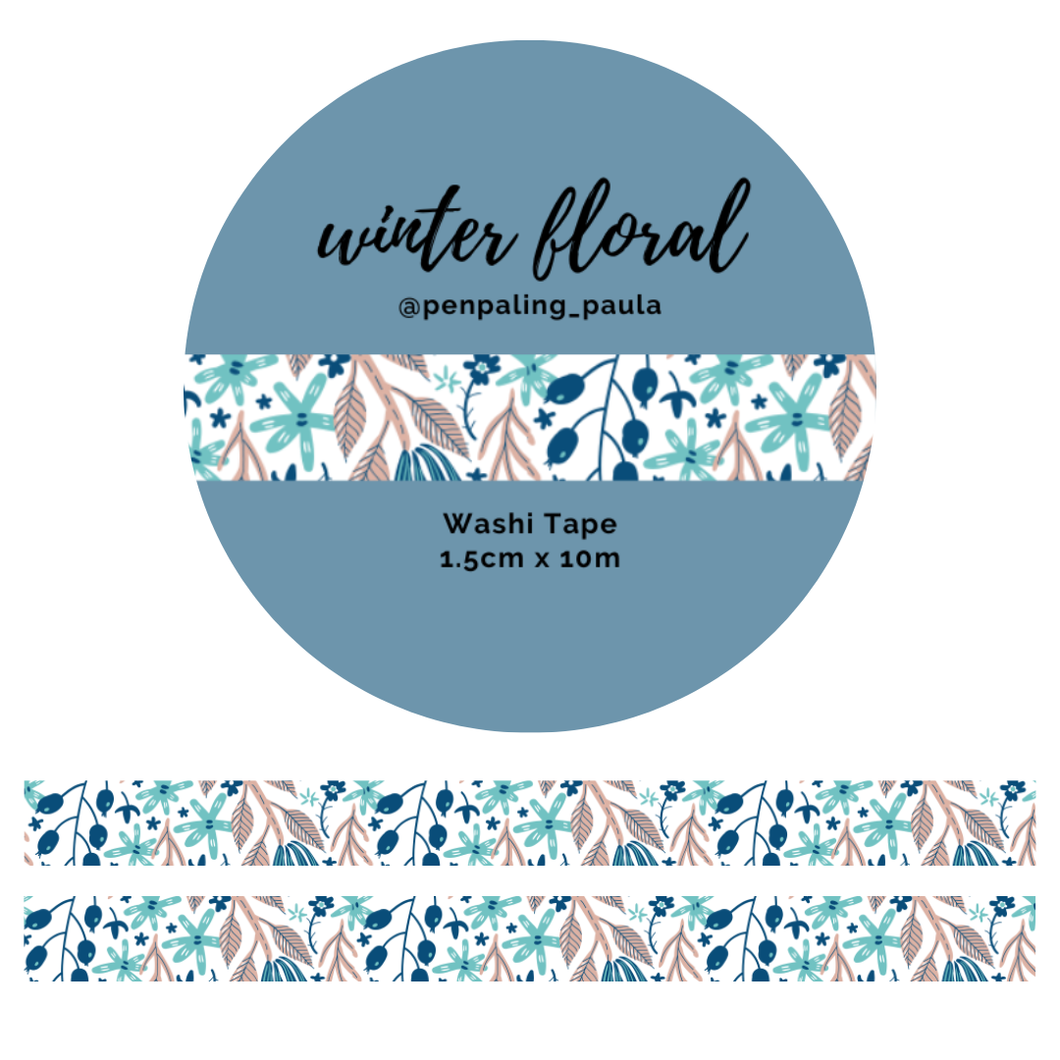Winter Floral - Washi Tape