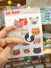 Load image into Gallery viewer, OOPSIE Cat Faces - Sticker Sheet
