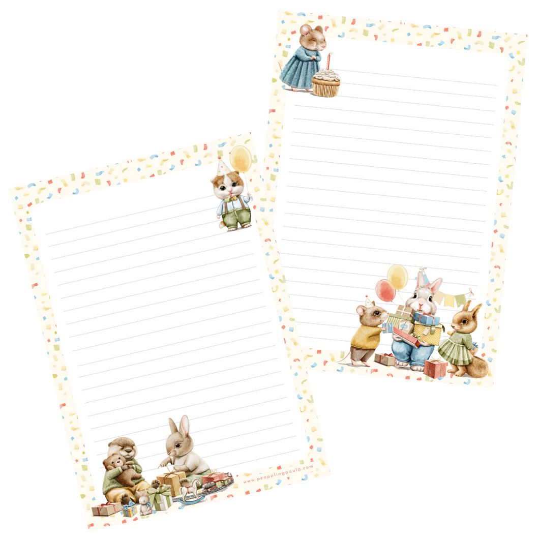 Birthday Animals - Letter Pad