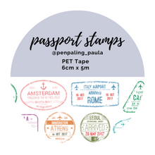 Lade das Bild in den Galerie-Viewer, Passport Stamps - PET Tape PRE-CUT
