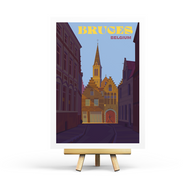 Bruges - Retro Travel Postcard