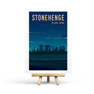 Stonehenge - Retro Travel Postcard