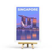 Singapore - Retro Travel Postcard