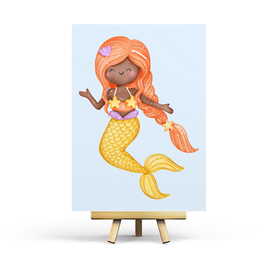 Orange Mermaid - Postcard