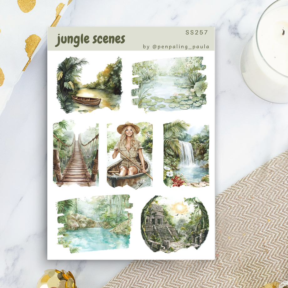 Jungle Scenes - Sticker Sheet