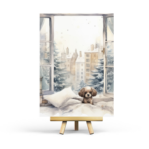 Winter Puppy - Postcard