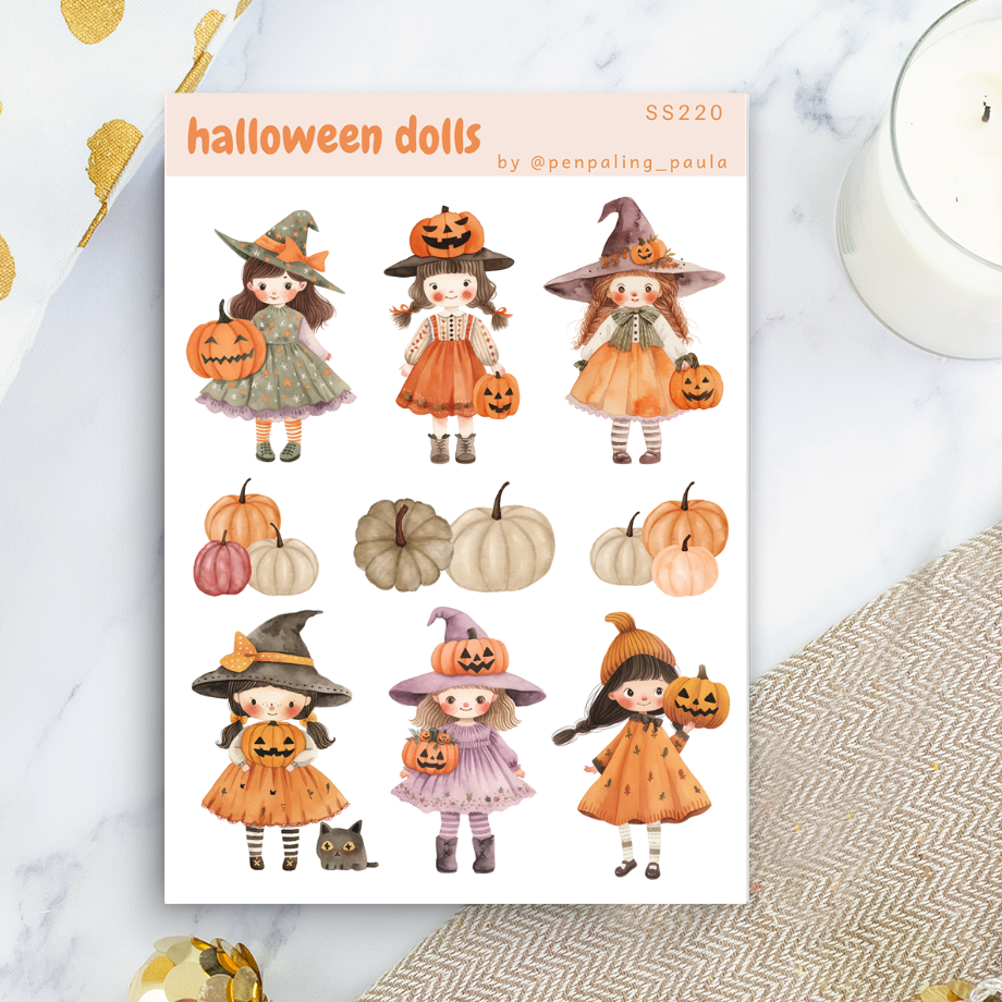 Halloween Dolls - Sticker Sheet – @penpaling_paula