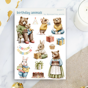 Birthday Animals - Sticker Sheet