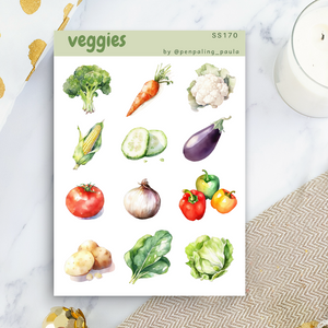 Gemüse - Stickerbogen