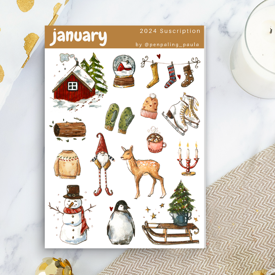 January - Sticker Sheet