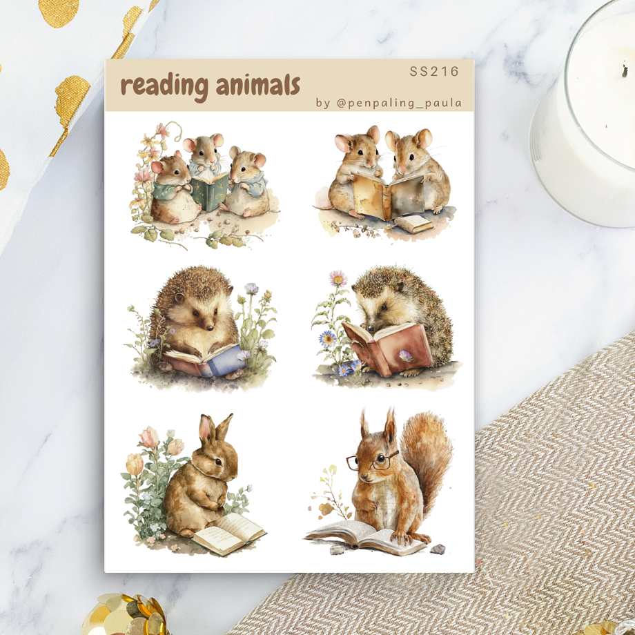 Reading Animals - Sticker Sheet