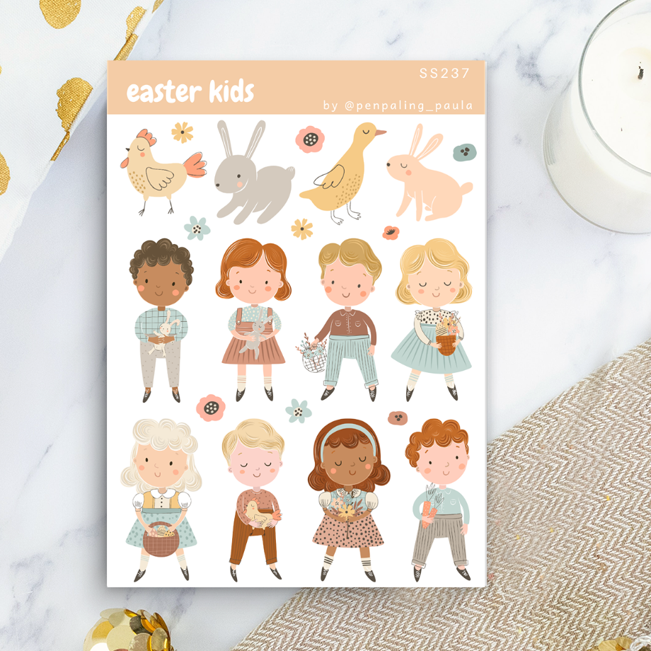 Easter Kids - Sticker Sheet