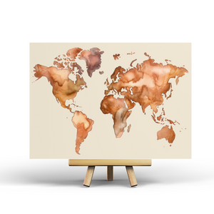 World Map - Postcard