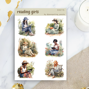 Reading Girls - Sticker Sheet