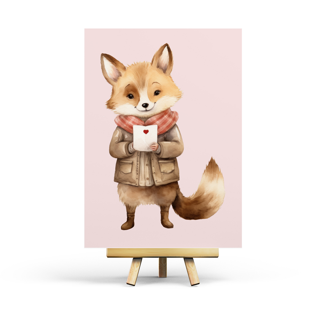 Valentine's Fox - Postcard