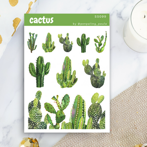 Kaktus - Stickerbogen