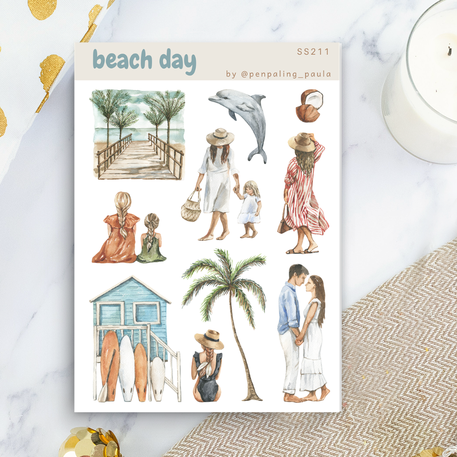 Beach Day - Sticker Sheet