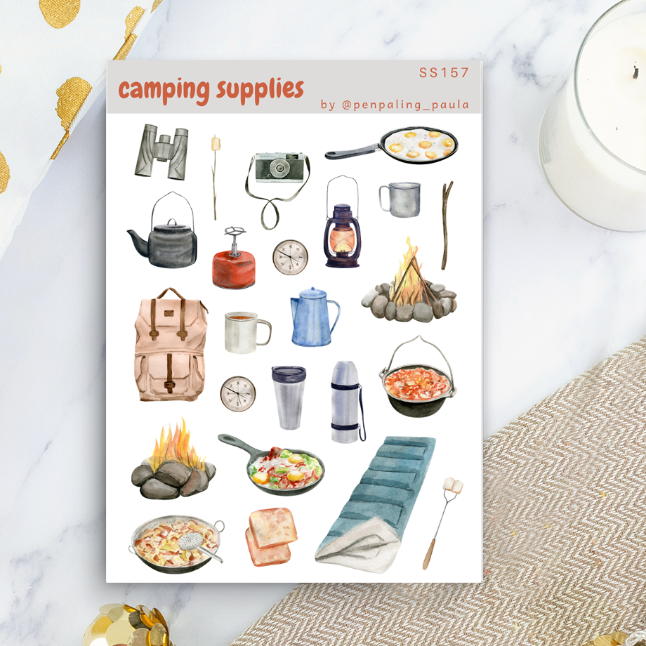 Camping Supplies - Sticker Sheet