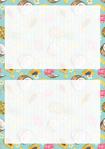 Tropical Fruits Printable Stationery