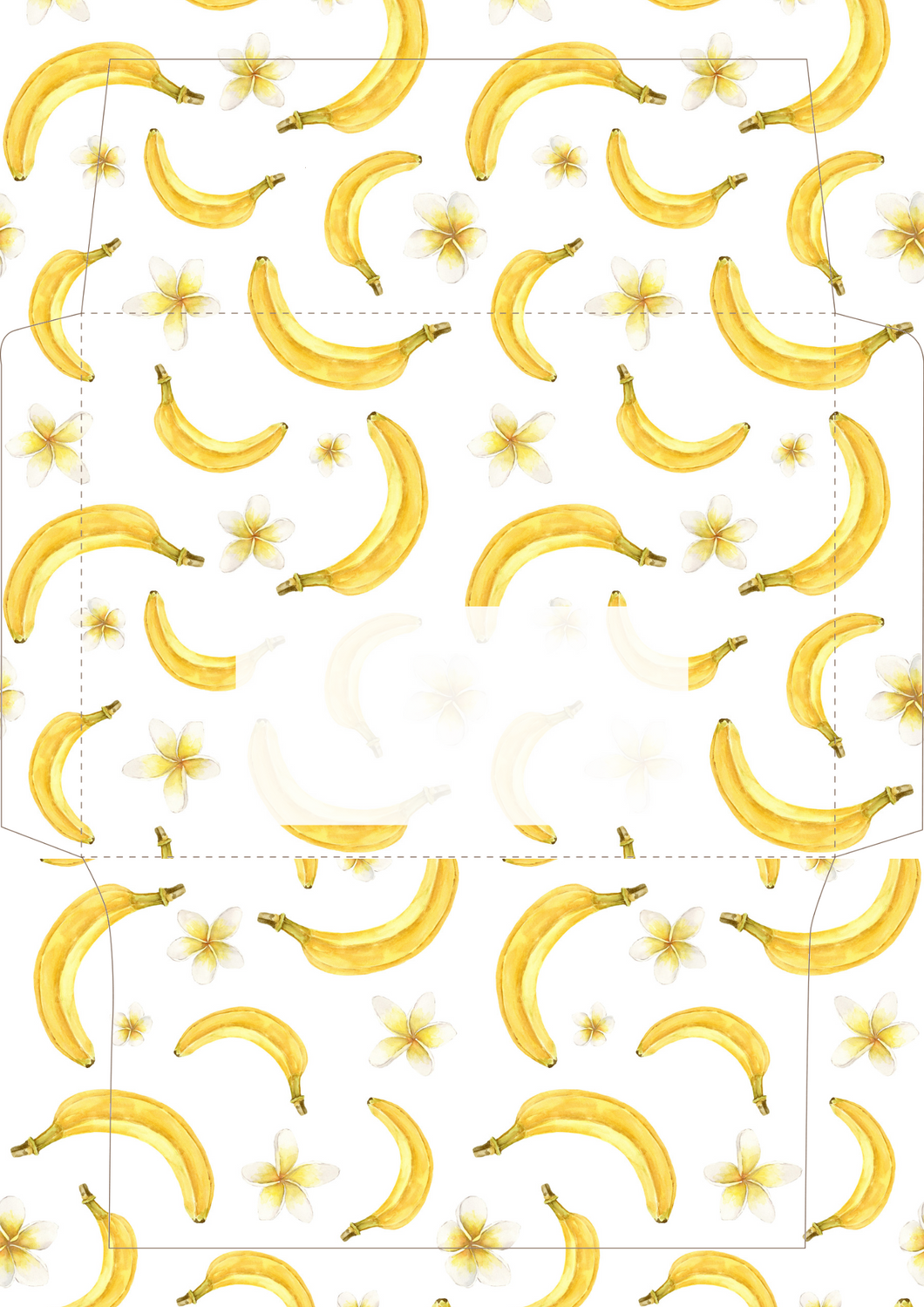 Bananen-Briefpapier zum Ausdrucken