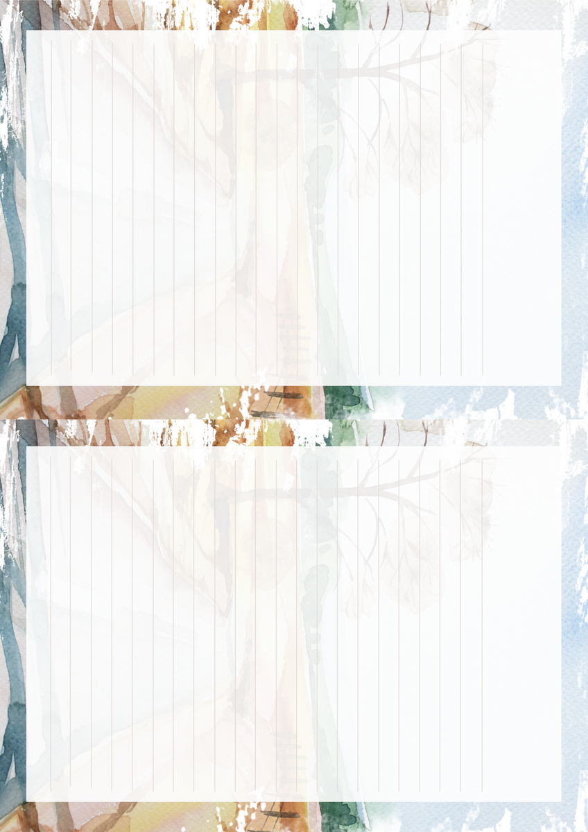 Landscape II Printable Stationery – @penpaling_paula