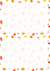 Druckbares Briefpapier mit Herbstblättern