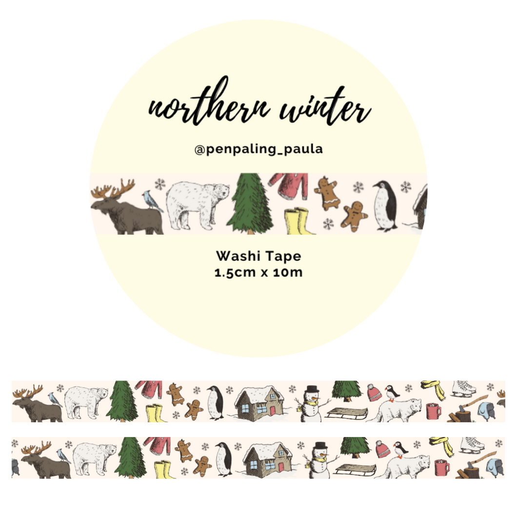 Northern Winter Washi Tape penpaling paula northern-winter-washi-tape-penpaling-paula
