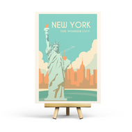 New York - Retro Travel Postcard