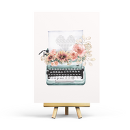 Love Typewriter - Postcard