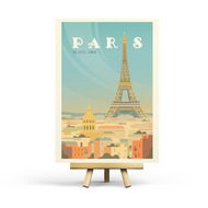 Paris - Retro Travel Postcard