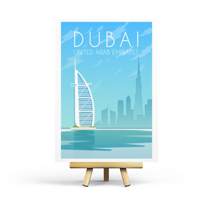 Dubai - Retro Travel Postcard