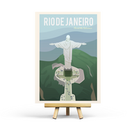 Rio de Janeiro - Retro Travel Postcard