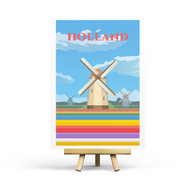 Holland - Retro Reisepostkarte